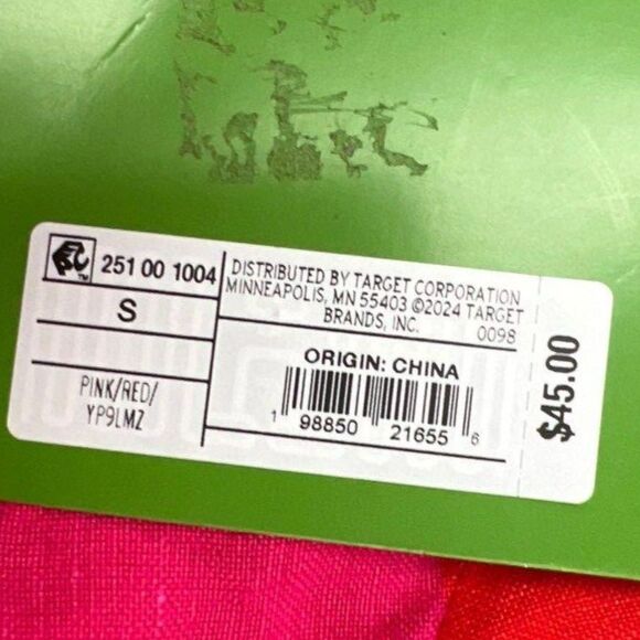 NWT Kate Spade Target Rose Linen Long Sleeve Maxi Dress Pink/Red Small - Picture 10 of 10